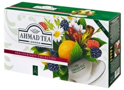 Чай травяной, Ahmad Tea (Ахмад Ти) 105 г 20+20+20 шт арт. N050 Хелси энд Тэсти коллекшн эксклюзивный набор 3 купажей пакетики с конвертом