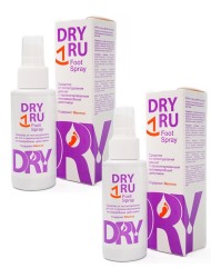 Спрей для ног DryRu Фут средство от потоотделения с пролонгированным антимикробным действием с ментолом 2 шт. 100 мл