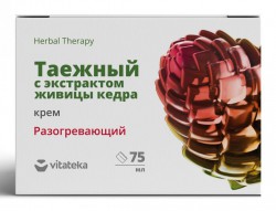 Крем Vitateka разогревающий Таежный с экстрактом живицы кедра 75 мл
