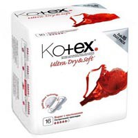 Прокладки женские Kotex ультра драй софт супер с крылышками 16 шт.