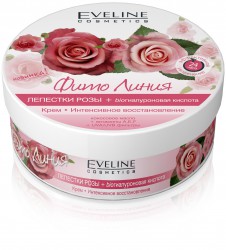 Крем Eveline Фито Линия Лепестки розы+биогиалуроновая кислота интенсивное восстановление 210 мл