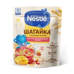 Каша молочная, Nestle (Нестле) 190 г Шагайка мультизлаковая яблоко манго гранат с воздушными фигурками с 12 мес