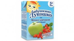 Сок, Бабушкино лукошко 200 мл яблоко шиповник осветленный с 5 мес стекло